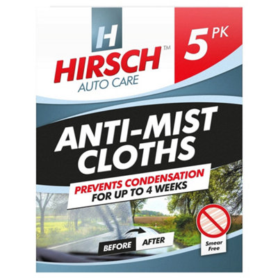 5pk Car Vehicle Anti-Mist Windscreen Window Cloths Wipes Steam Clean ...