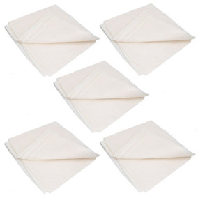 5pk Cotton Dust Sheets Double Protection Polythene Backing Decorating Painting