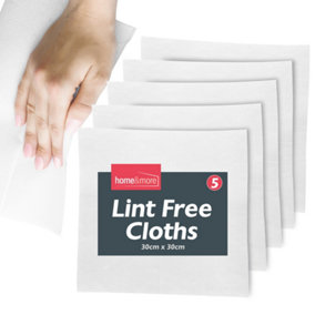 5pk Lint Free Cleaning ClothsLint Free Cloth for Polishing, Buffing, Oiling Wood, Cleaning Screens
