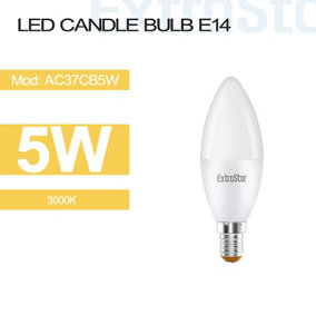 5W LED Candle Bulb E14, 3000K, Paper Pack