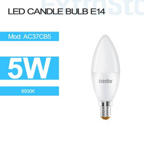 5W LED Candle Bulb E14, 6500K, Paper Pack