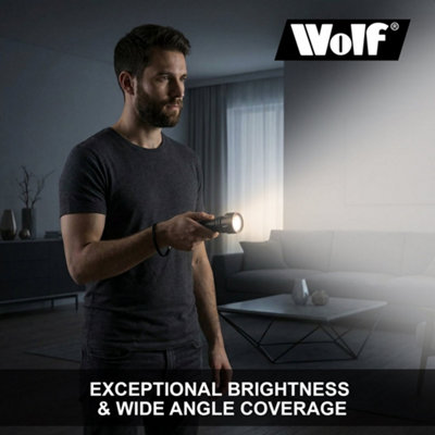 5w LED Rechargeable Torch Wolf 400lm Waterproof Flashlight for Camping ...