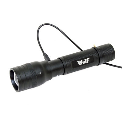 5w LED Rechargeable Torch Wolf 400lm Waterproof Flashlight for Camping ...