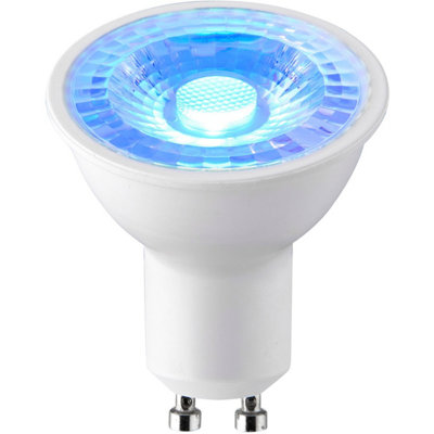 LED - SMD | 38 Bulb - B&Q Glare 5W Blue Lamp - at Reduced Light LED GU10 Degree DIY Beam