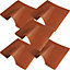 5x Brown Brick Buster Plate Cable Wall Entry Tidy Hole Cover Satellite Coaxial