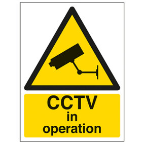 5x CCTV IN OPERATION Warning Window Sticker - Self Adhesive 150X200mm