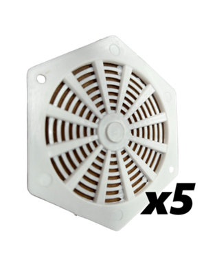 5x Hexagon Ventilator 70mm Diameter - White