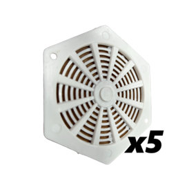 5x Hexagon Ventilator 70mm Diameter - White