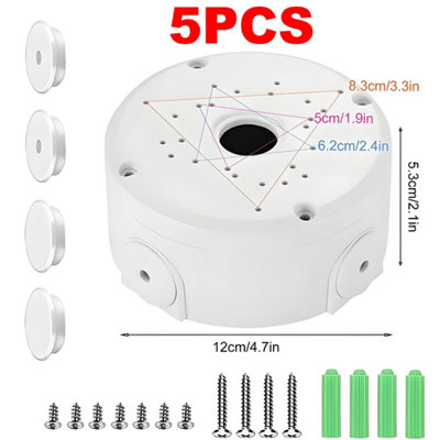 5X Junction Box Cable Deep Base for Security CCTV Cameras Dome Mount Box