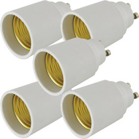 5x Light Bulb Adapter GU10 Bayonet Male to E27 Edison Socket Converter 60W LED