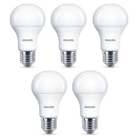 5x Philips LED Frosted E27 75w Warm White Edison Screw Light Bulbs Lamp 1055Lm