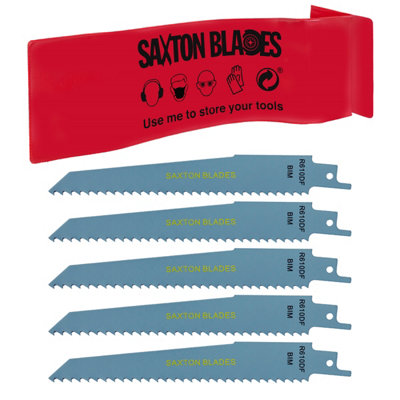 5x Saxton R610DF Reciprocating Saw Demolition Blades Wood Metal DIY
