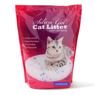 5X Silica Cat litter Non Clumping Lavender Scented Antibacterial Dust Free