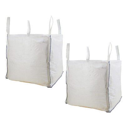 5x Tough Reinforced FIBC 1 Tonne 85x85x85cm Builders Outdoor Garden Waste DIY Aggregate Strong Bulk Bags