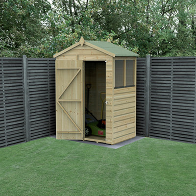 5x3 Apex Beckwood Shed 25yr Guarantee Shiplap Pressure Treated - 2 Windows