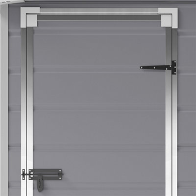 5x4 ft Waterproof Apex Roof Outdoor Plastic Shed Garden Storage Shed Tool Shed, Grey