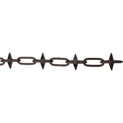 6.0mm x 50mm No.302 Spiked (Alternate Link) Steel Chain - 25m Bag