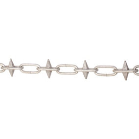 6.0mm x 50mm No.302 Spiked (Alternate Link) Steel Chain - 25m Bag