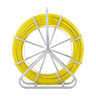 6.35mm x 129.5m Fiberglass Fish Tape Wire Cable Puller Rodder