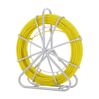 6.35mm x 129.5m Fiberglass Fish Tape Wire Cable Puller Rodder
