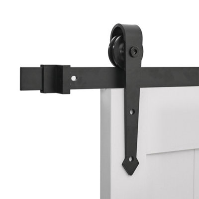 6.6FT Sliding Barn Door Hardware Kit Modern Closet Hang Style