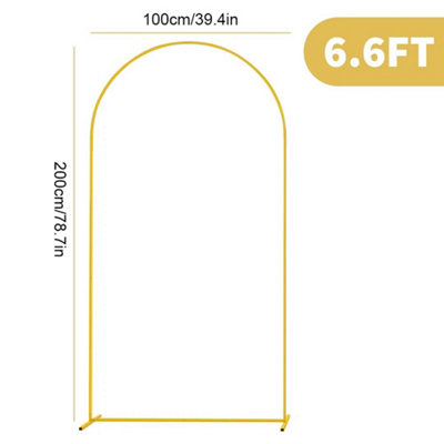 6.6FT Metal Wedding Arch Door Backdrop Stand Flower Display Frame Party ...