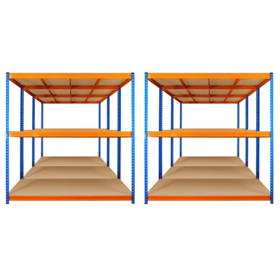 6 Bays of 3 Tier ULTRA HEAVY DUTY Storage Racking 1800h x 1800w x 600d mm 350kg