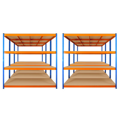 6 Bays of 4 Tier ULTRA HEAVY DUTY Storage Racking 1800h x 1800w x 600d mm 350kg