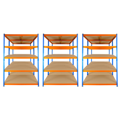 6 Bays of 5 Tier Extra Heavy Duty Storage Racking 1800h x 1200w x 600d ...