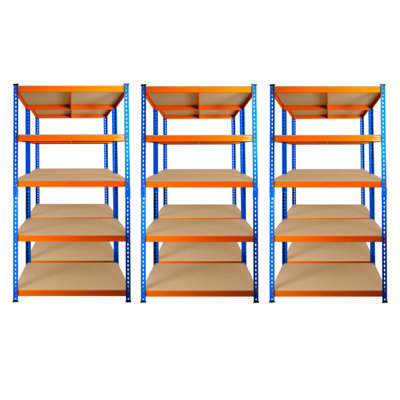 6 Bays of 5 Tier Extra Heavy Duty Storage Racking 1800h x 900w x 300d mm 300kg