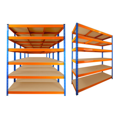 6 Bays of 6 Tier ULTRA HEAVY DUTY Storage Racking 1800h x 1500w x 600d mm 350kg