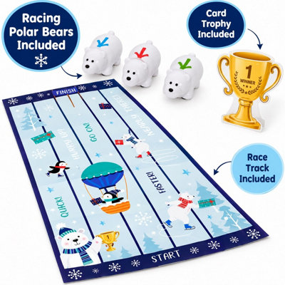 6 Christmas Games Crackers Racing Polar Bear Dash Festive Party Game