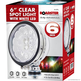 6" Chrome Car Truck Spotlight Fog Light Lamp Clear Light White Led Van Bright