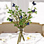 6 Clip-On Butterflies Decorations - 8cm Blue Butterfly Ornaments for Fairy Lights, Picture Frames, Flower Stems & Branches