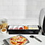 6 Compartment Tray For Pizza Toppings - Black Picking Pizza Oven Station