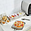 6 Compartment Tray For Pizza Toppings - Stainless Steel Picking Pizza Oven Station