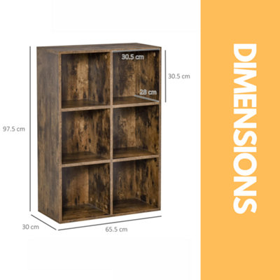 6 Cube Multipurpose Storage Unit Bookcase