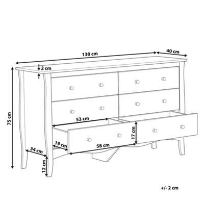 6 Drawer Chest White WINCHESTER