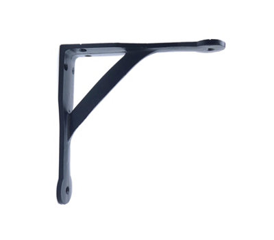 6" Epoxy Black Gallows Shelf Brackets Antique Cast Iron - Pair of Brackets - 4