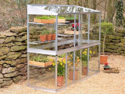 6 Feet Growhouse - Aluminium/Glass - L183 x W65 x H149 cm - Racing Green - 5