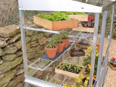 6 Feet Growhouse - Aluminium/Glass - L183 x W65 x H149 cm - Smokey Grey - 6