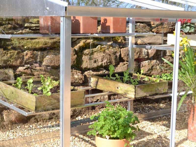 6 Feet Half Growhouse - Aluminium/Glass - L183 x W65 x H76 cm - Cotswold Green - 6