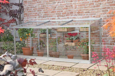 6 Feet Half Wall Frame/Growhouse - Glass - L183 x W63 x H82 cm - Cotswold Green