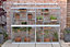 6 Feet Wall Frame/Growhouse with 6 Shelves- Aluminium/Glass - L183 x W63 x H149 cm - Cotswold Green