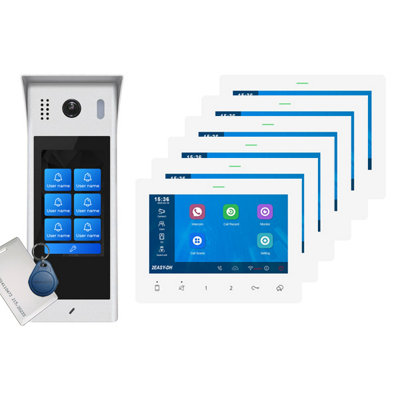 6-Flat Direct Call Video Intercom System StarLight with Mobile App