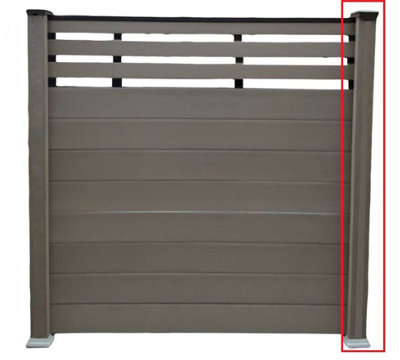 6 Foot Grey Composite Heavy Duty Fence With Spacer Water Resistant Easy Fit