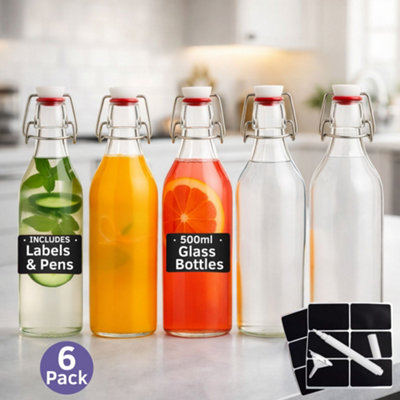 Glasflaschen 250 ml 500 ml 16 oz 1 Liter leere Schaukel flaschen zum Befüllen vo