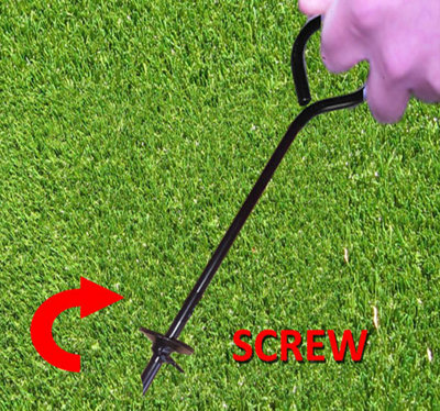 6 Heavy Duty Gazebo Torsion Screw Pegs - 3