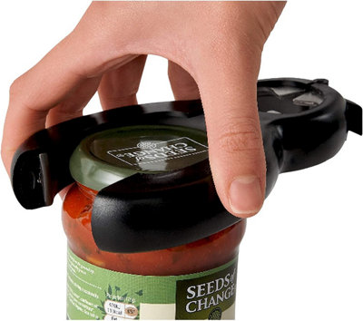 6 in 1 Bottle & Jar Lid Opener - Easy To Use Kitchen Gadget for Weak Arthritic Hands - H2cm x W14.5cm x D6.2cm
