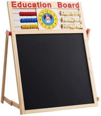 6-in-1 Double-Sided Activity Board for Writing and Drawing Educational ...